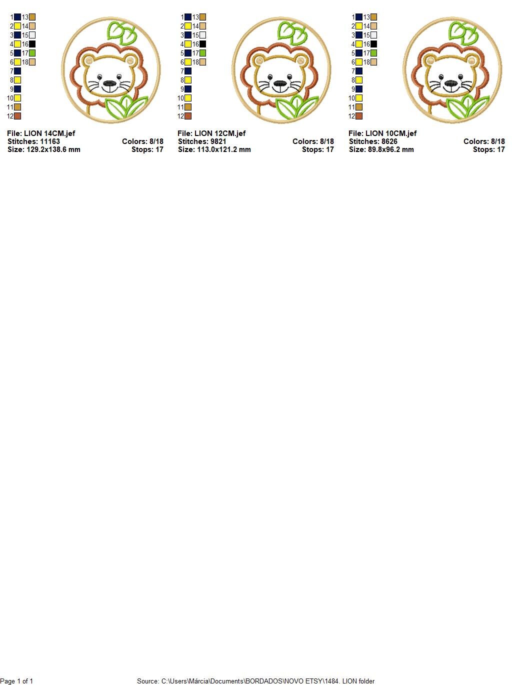 Lion embroidery designs - Animal embroidery design machine embroidery pattern - Safari embroidery file - Lion applique design download