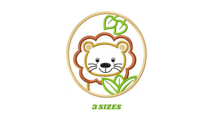 Lion embroidery designs - Animal embroidery design machine embroidery pattern - Safari embroidery file - Lion applique design download