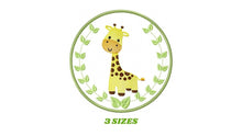 Charger l&#39;image dans la galerie, Giraffe embroidery designs - Safari embroidery design machine embroidery pattern - Animal embroidery file - giraffe applique frame pes jef
