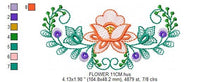 Load image into Gallery viewer, Flower Frame embroidery designs - Flower embroidery design machine embroidery pattern - Wreath embroidery file - baby girl embroidery pes
