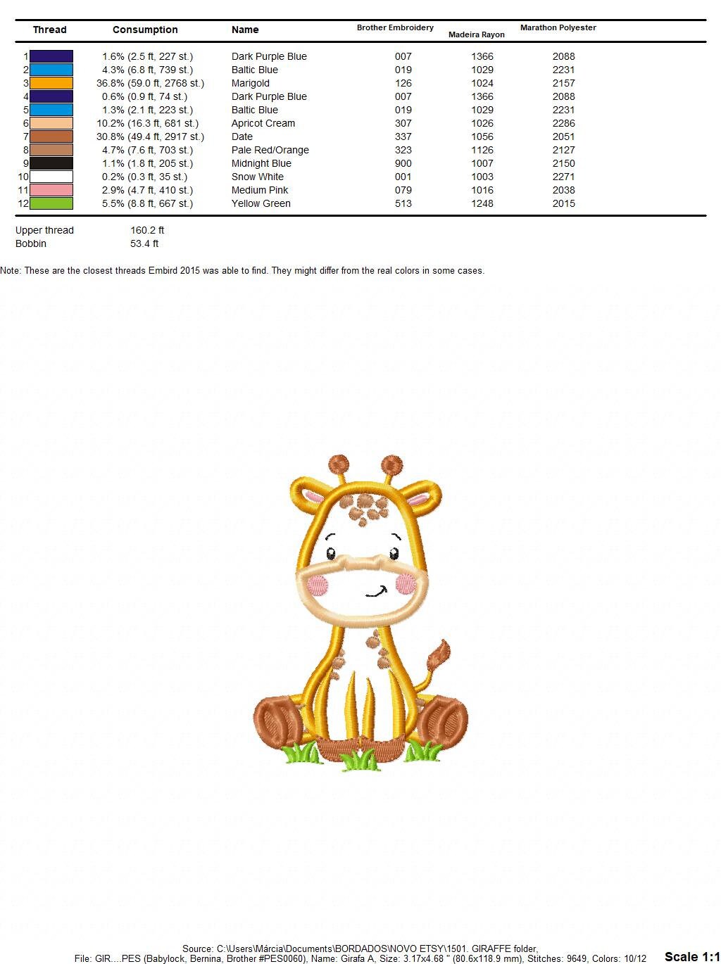 Seating Giraffe embroidery design - Safari Wild Animal machine embroidery pattern - Giraffe applique - Instant download pes jef dst hus vp3