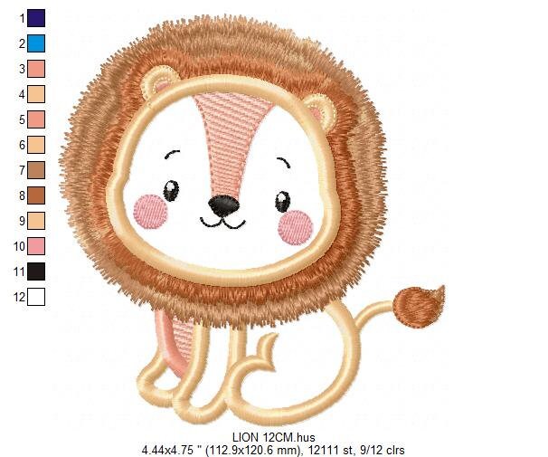 Lion embroidery designs - Safari embroidery design machine embroidery pattern - Animal embroidery file - lion applique design lion pattern