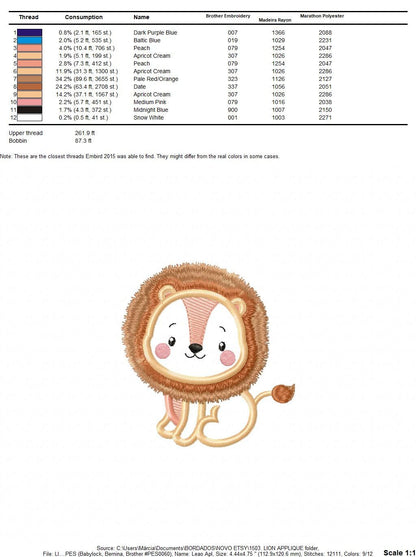 Lion embroidery designs - Safari embroidery design machine embroidery pattern - Animal embroidery file - lion applique design lion pattern