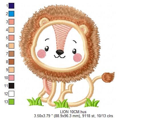 Lion embroidery designs - Safari embroidery design machine embroidery pattern - Animal embroidery file - lion applique design lion pattern