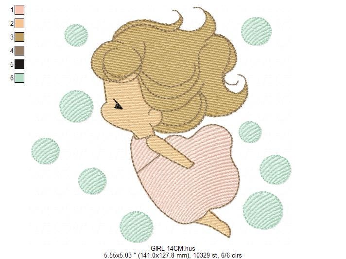 Fairy embroidery designs - Baby girl embroidery design machine embroidery pattern - Pixie embroidery file - Fairy design Instant Download Marcia Embroidery