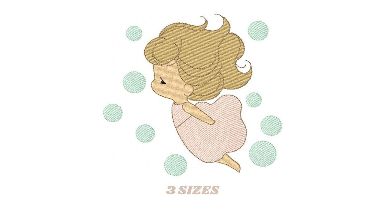 Fairy embroidery designs - Baby girl embroidery design machine embroidery pattern - Pixie embroidery file - Fairy design Instant Download Marcia Embroidery