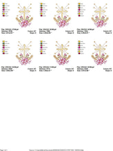 Carica l&#39;immagine nel visualizzatore di Gallery, Cross embroidery designs - Religious embroidery design machine embroidery pattern - Catholic embroidery file - Cross with flowers Eucharist
