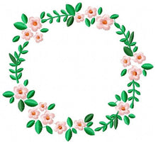 Charger l&#39;image dans la galerie, Monogram Frame embroidery designs - Flower embroidery design machine embroidery pattern - Flowers wreath embroidery file - girl embroidery
