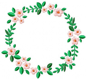 Monogram Frame embroidery designs - Flower embroidery design machine embroidery pattern - Flowers wreath embroidery file - girl embroidery