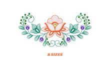 Laden Sie das Bild in den Galerie-Viewer, Flower Frame embroidery designs - Flower embroidery design machine embroidery pattern - Wreath embroidery file - baby girl embroidery pes
