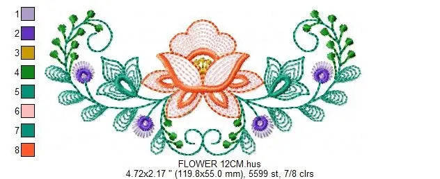 Flower Frame embroidery designs - Flower embroidery design machine embroidery pattern - Wreath embroidery file - baby girl embroidery pes Marcia Embroidery