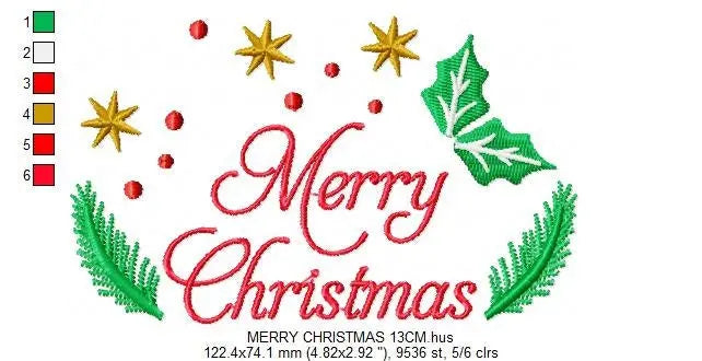 Merry Xmas embroidery designs - Christmas embroidery design machine embroidery pattern - Winter Holiday embroidery file instant download pes Marcia Embroidery