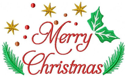 Merry Xmas embroidery designs - Christmas embroidery design machine embroidery pattern - Winter Holiday embroidery file instant download pes Marcia Embroidery