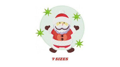 Xmas embroidery designs - Santa Claus embroidery design machine embroidery pattern - Christmas embroidery file - instant download pes jef