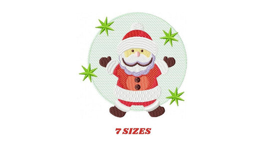 Xmas embroidery designs - Santa Claus embroidery design machine embroidery pattern - Christmas embroidery file - instant download pes jef