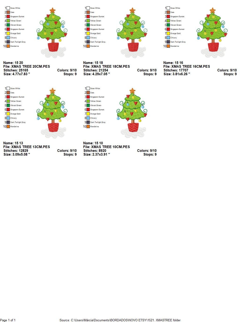 Christmas tree embroidery designs - Xmas embroidery design machine embroidery pattern - Christmas decor embroidery file - digital download Marcia Embroidery