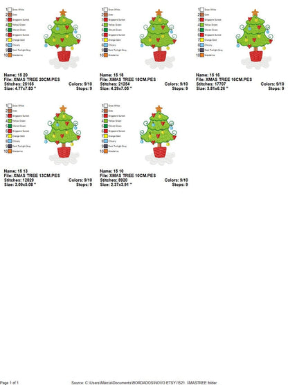 Christmas tree embroidery designs - Xmas embroidery design machine embroidery pattern - Christmas decor embroidery file - digital download Marcia Embroidery