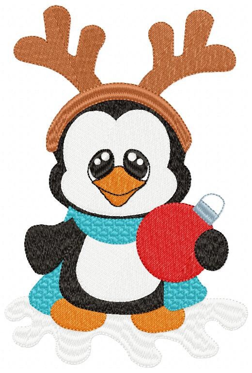 Penguin embroidery design - Xmas Animal embroidery designs machine embroidery pattern - Baby boy embroidery file - instant download jef pes
