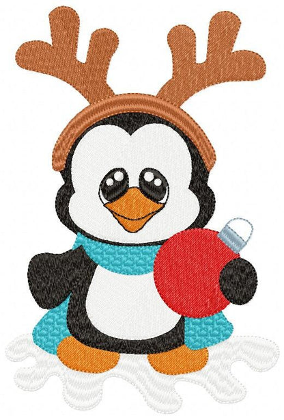 Penguin embroidery design - Xmas Animal embroidery designs machine embroidery pattern - Baby boy embroidery file - instant download jef pes