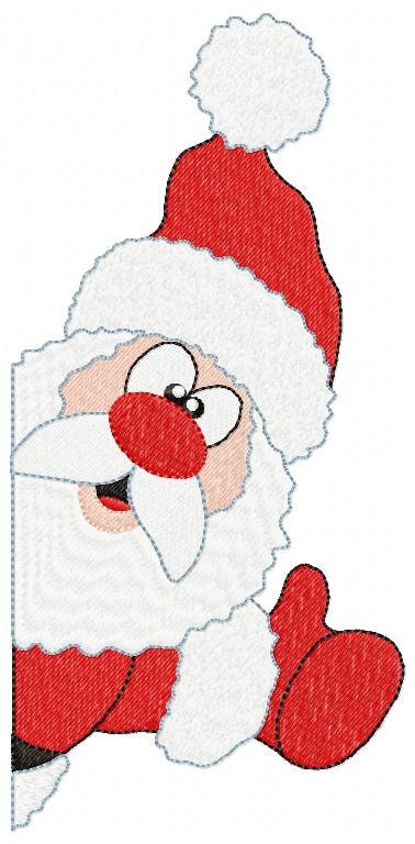 Xmas embroidery designs - Santa Claus machine embroidery pattern - Christmas Kitchen Towel file - Instant digital download pes jef dst hus