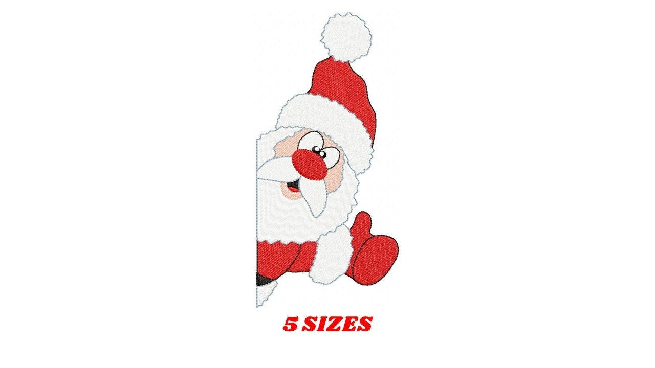 Xmas embroidery designs - Santa Claus machine embroidery pattern - Christmas Kitchen Towel file - Instant digital download pes jef dst hus