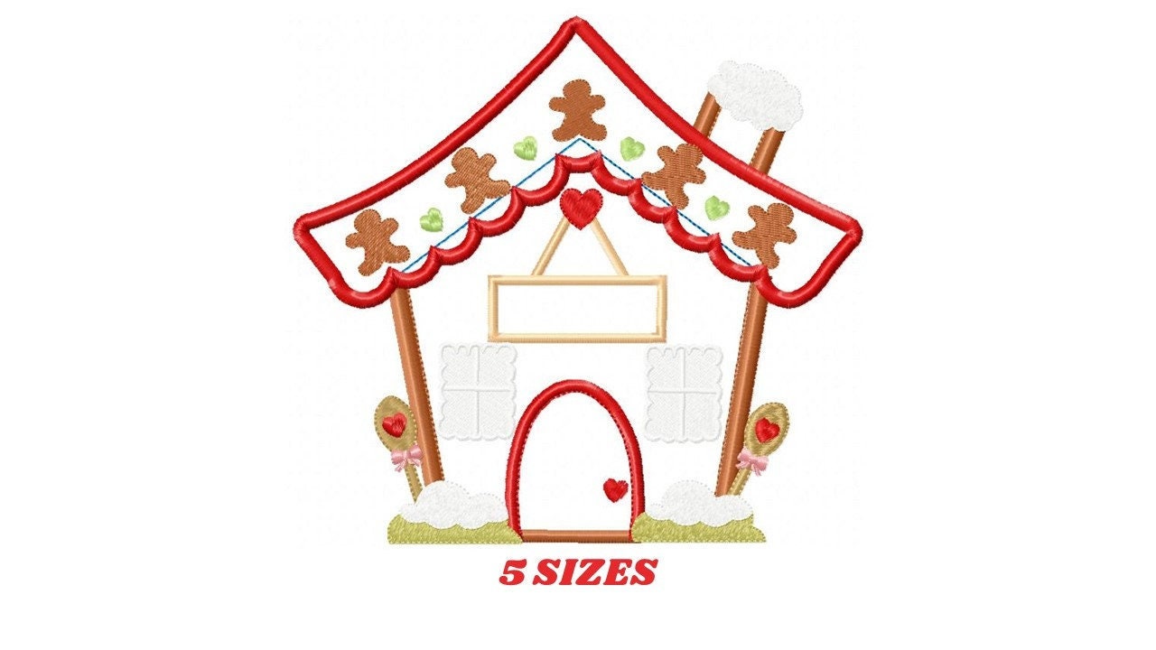Christmas house embroidery designs - Xmas embroidery design machine embroidery pattern - Christmas decor embroidery file - digital download