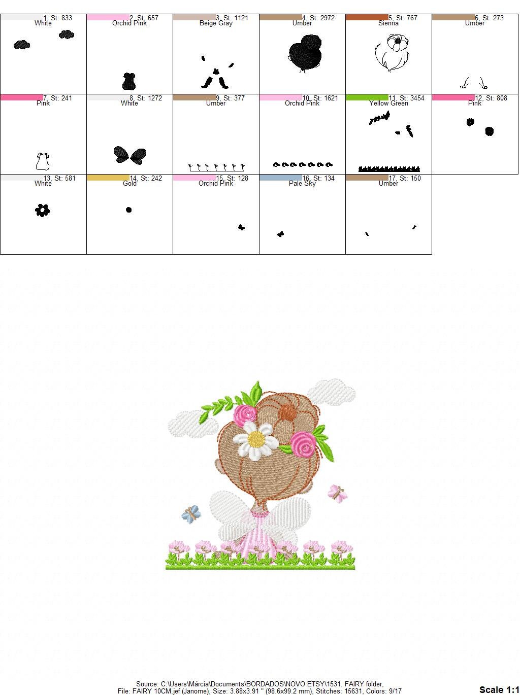 Fairy embroidery designs - Angel embroidery design machine embroidery pattern - Pixie embroidery file - Fairy design Instant Download