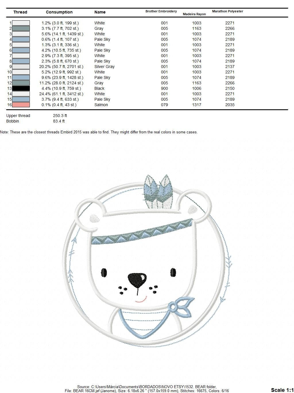 Bear embroidery designs - Indian embroidery design machine embroidery pattern - Baby Boy embroidery file - instant download bear in a frame Marcia Embroidery