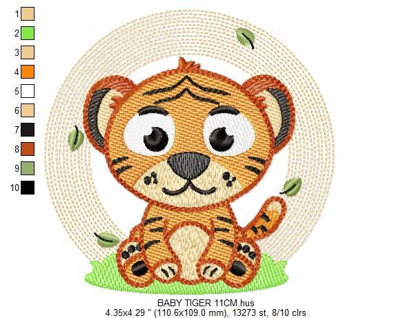 Tiger embroidery design - Animals embroidery designs machine embroidery pattern - Tiger applique embroidery - Tiger design instant download