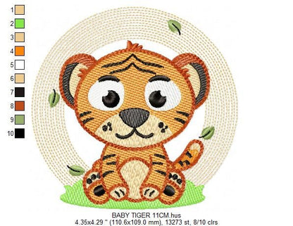 Tiger embroidery design - Animals embroidery designs machine embroidery pattern - Tiger applique embroidery - Tiger design instant download