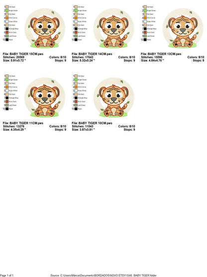 Tiger embroidery design - Animals embroidery designs machine embroidery pattern - Tiger applique embroidery - Tiger design instant download