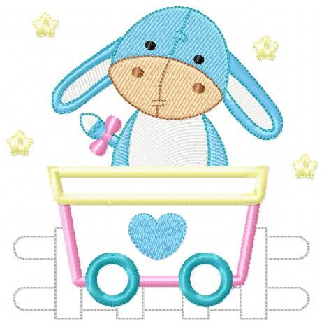 Horse embroidery design - Donkey mbroidery designs machine embroidery pattern - Animal embroidery file - instant download Train applique