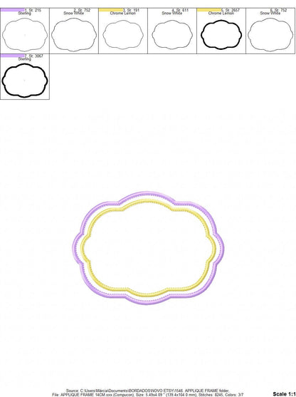 Frame embroidery designs set - Frame Applique Design Shape Embroidery Machine embroidery pattern - monogram quilt instant download digital