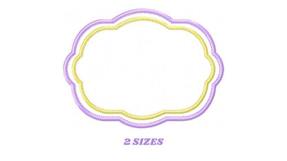 Frame embroidery designs set - Frame Applique Design Shape Embroidery Machine embroidery pattern - monogram quilt instant download digital