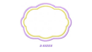 Frame embroidery designs set - Frame Applique Design Shape Embroidery Machine embroidery pattern - monogram quilt instant download digital