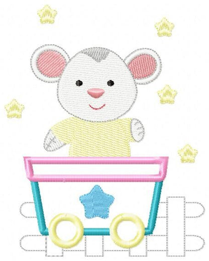 Mouse embroidery design - Rat embroidery designs machine embroidery pattern - Animal embroidery file - children embroidery mouse design