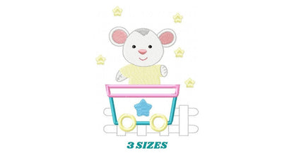 Mouse embroidery design - Rat embroidery designs machine embroidery pattern - Animal embroidery file - children embroidery mouse design