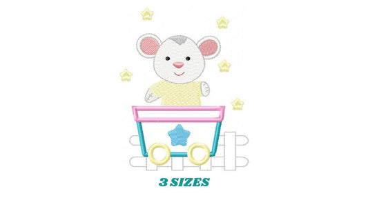 Mouse embroidery design - Rat embroidery designs machine embroidery pattern - Animal embroidery file - children embroidery mouse design