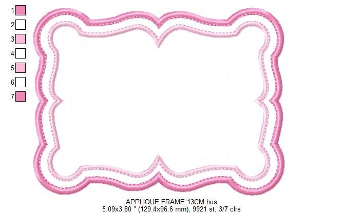 Square Frame embroidery designs set - Monogram Applique Shape Machine embroidery pattern - Rectangle Monogram - Instant digital download pes