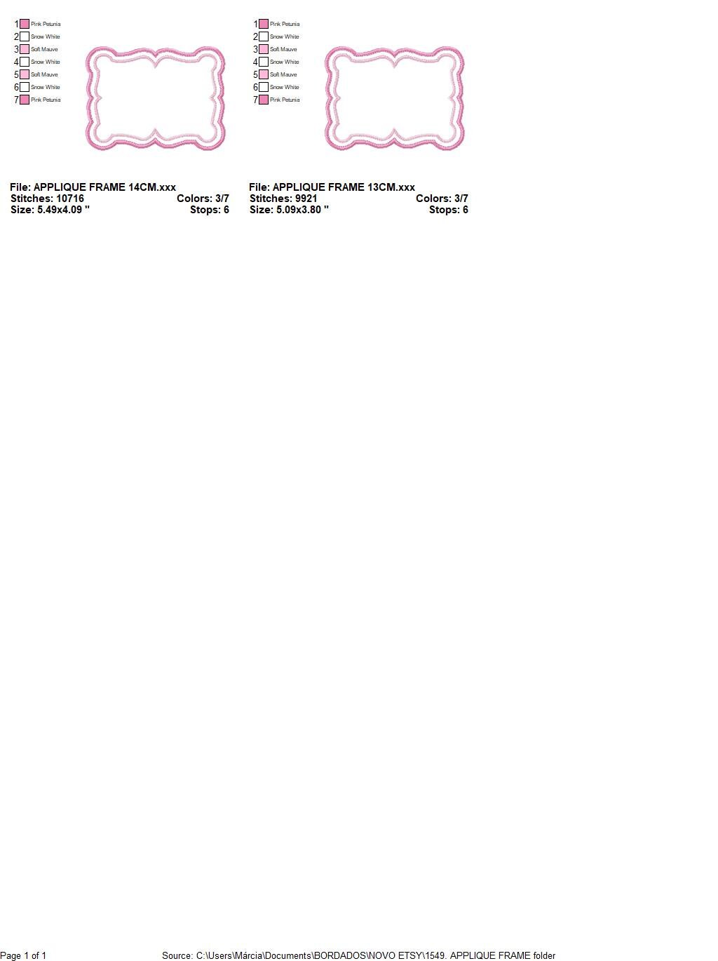 Square Frame embroidery designs set - Monogram Applique Shape Machine embroidery pattern - Rectangle Monogram - Instant digital download pes