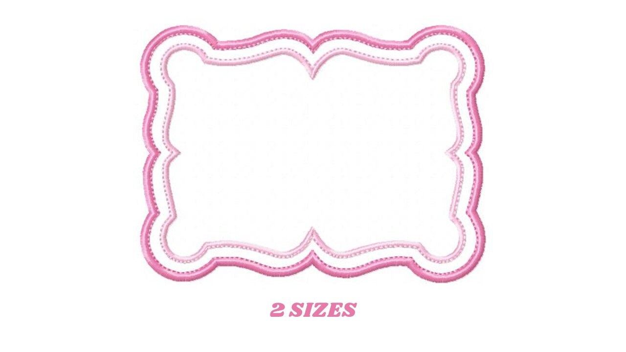 Square Frame embroidery designs set - Monogram Applique Shape Machine embroidery pattern - Rectangle Monogram - Instant digital download pes