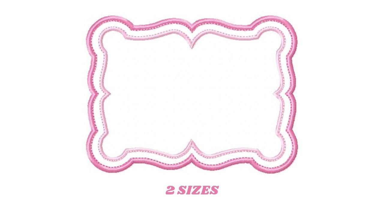 Square Frame embroidery designs set - Monogram Applique Shape Machine embroidery pattern - Rectangle Monogram - Instant digital download pes