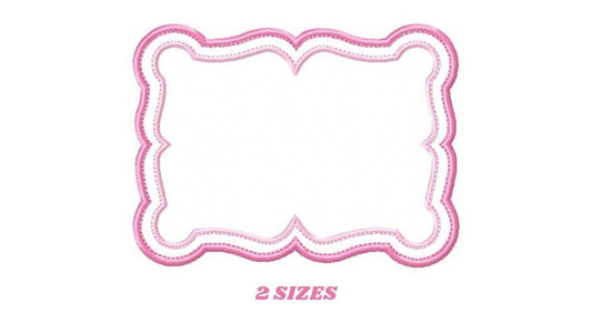 Square Frame embroidery designs set - Monogram Applique Shape Machine embroidery pattern - Rectangle Monogram - Instant digital download pes