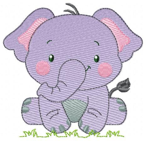 Elephant embroidery designs - animal embroidery design - machine embroidery pattern - baby embroidery file kid embroidery elephant design