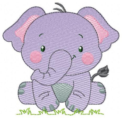 Elephant embroidery designs - animal embroidery design - machine embroidery pattern - baby embroidery file kid embroidery elephant design