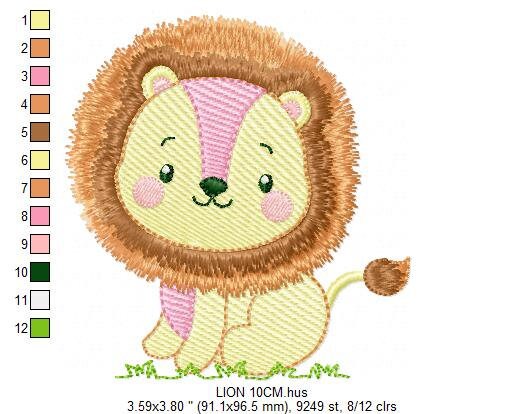 Lion embroidery designs - Safari embroidery design machine embroidery pattern - Baby boy embroidery file - king embroidery instant download