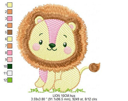 Lion embroidery designs - Safari embroidery design machine embroidery pattern - Baby boy embroidery file - king embroidery instant download