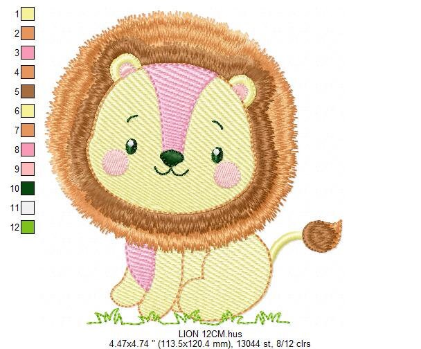 Lion embroidery designs - Safari embroidery design machine embroidery pattern - Baby boy embroidery file - king embroidery instant download
