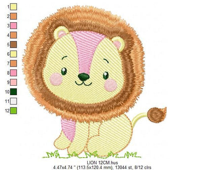 Lion embroidery designs - Safari embroidery design machine embroidery pattern - Baby boy embroidery file - king embroidery instant download