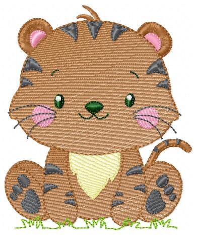 Tiger embroidery design - Wild Forest Animal machine embroidery pattern - Baby Boy file - Instant digital download pes jef dst hus vp3 xxx